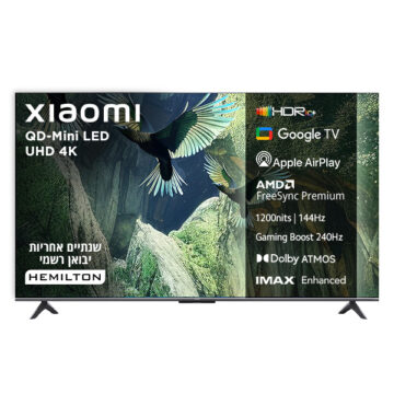 יבואן רשמי - טלוויזיה Xiaomi TV S Mini 4K 55 L55MA-SPLME 4K ‏55 ‏אינטש שיאומי (העתק)